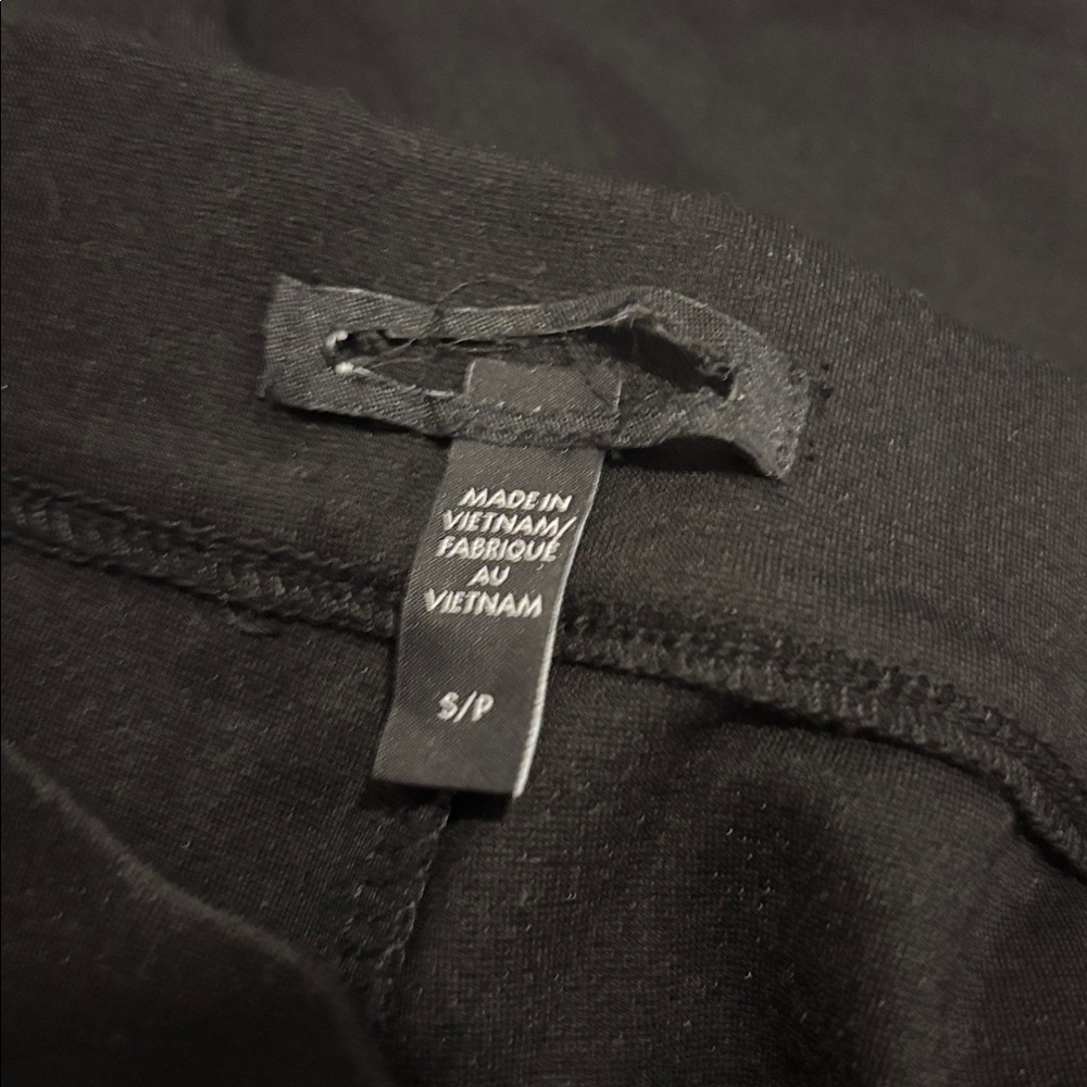 Eileen Fisher Cotton Tencel Black Ponte Wide-Leg Women's Pants, new without tags - Picture 5 of 6